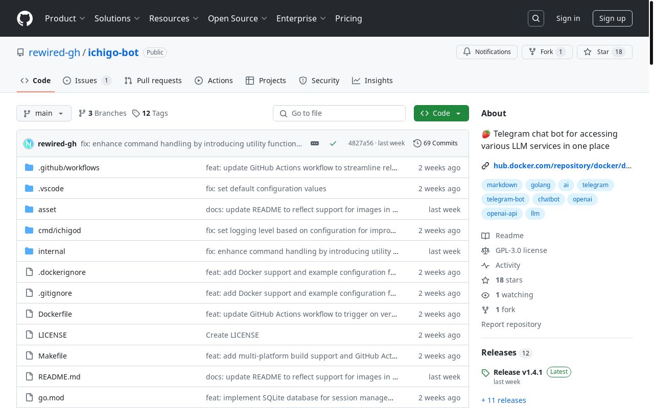 [Ichigo] 可以养蛊 LLM API 的 Telegram 聊天机器人