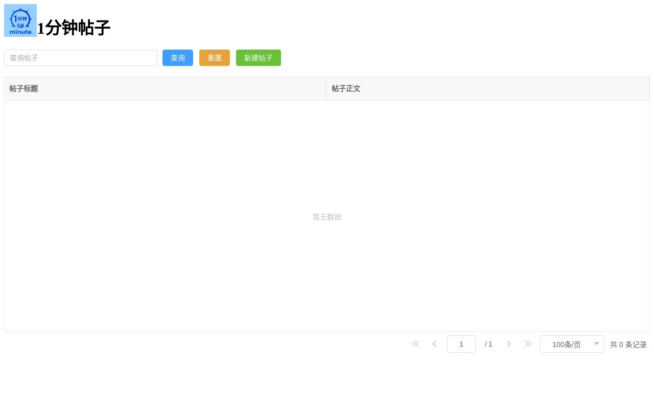 一个阅后即焚的帖子网站--1 分钟帖子