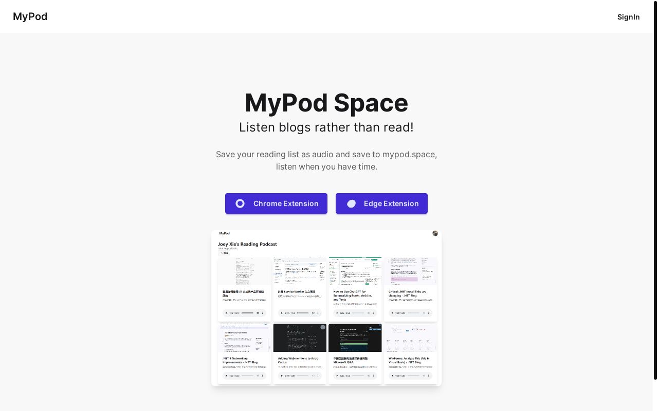 做了一个播客阅读列表的浏览器插件