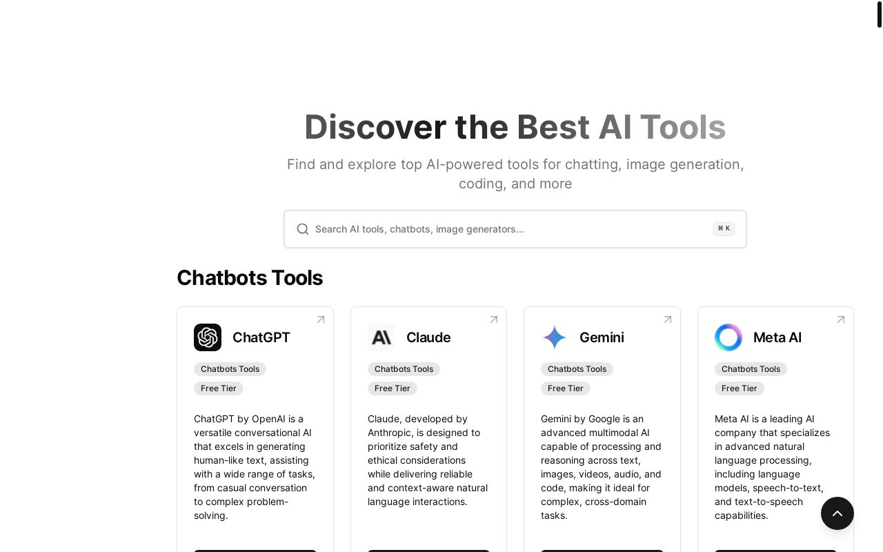 新人前端项目： AI 导航站，用 React 和 Next.js 实现，欢迎大家提出建议与优化意见！