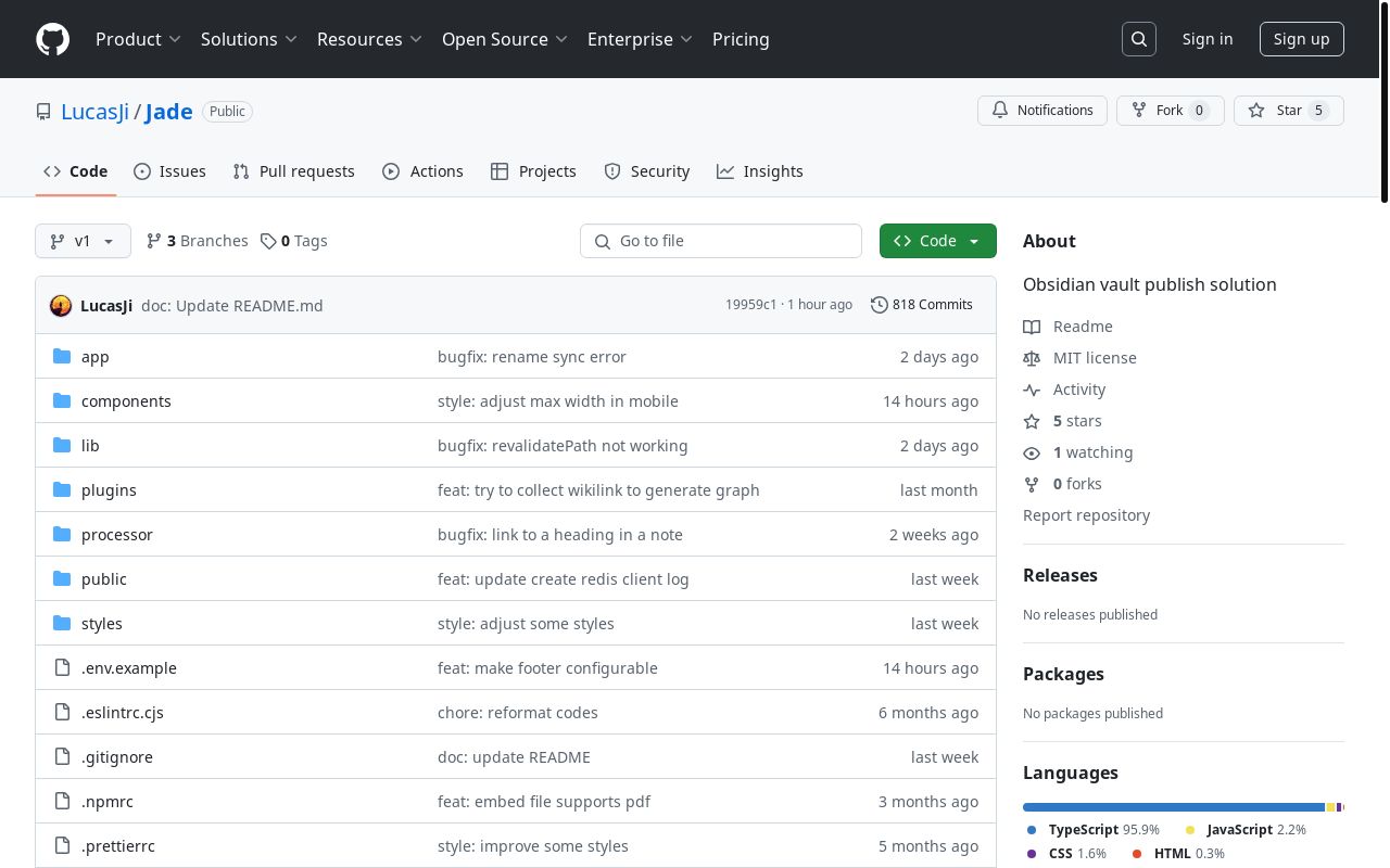 分享自己写的基于 Next.js 的 Obsidian 发布方案，以及一些感想