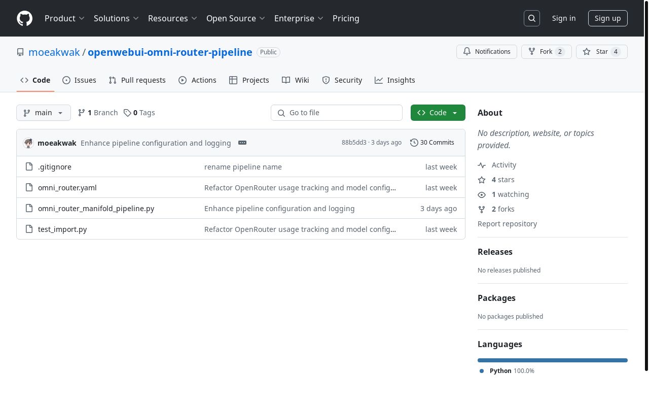 Omni Router: 适用于 Open WebUI 的多模型供应商 & 多用户灵活计费管理 Pipeline