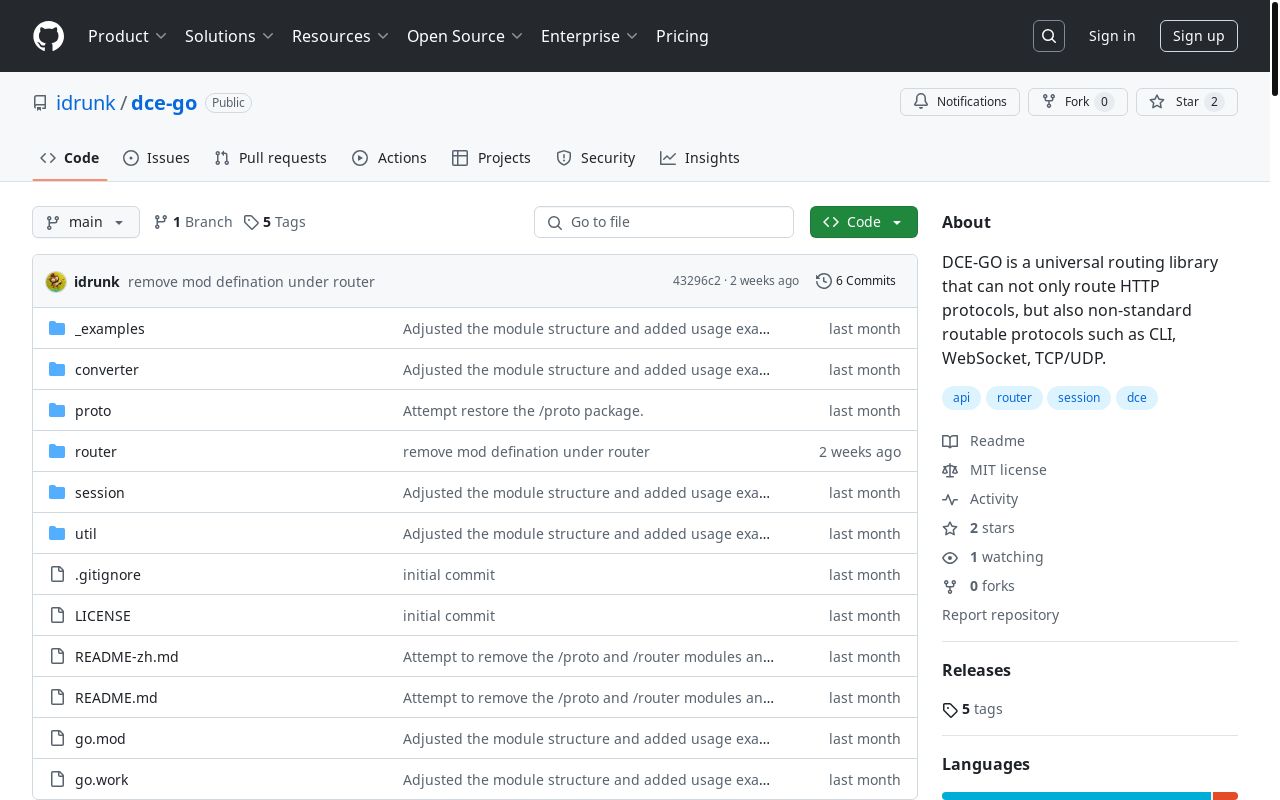 用 Golang 写了个通用路由器,除了能路由 HTTP 协议外,还能路由 Websocket/Tcp/Udp 等协议,欢迎体验