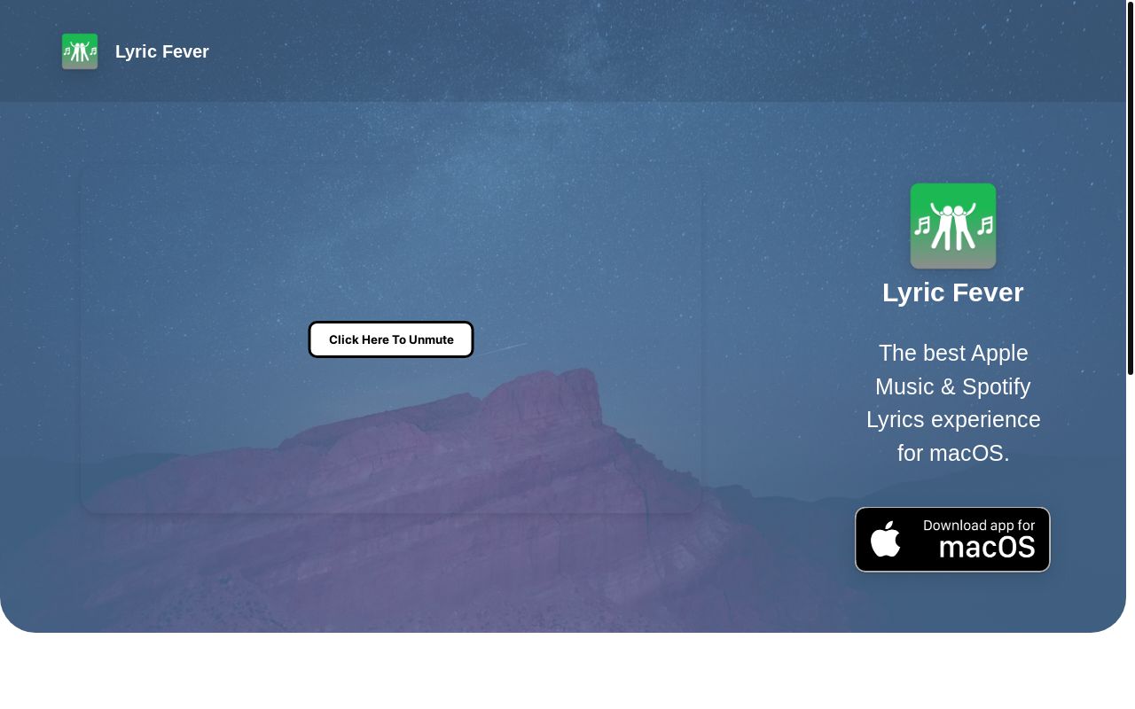 分享一个 macos 上 apple music 显示桌面歌词的 APP