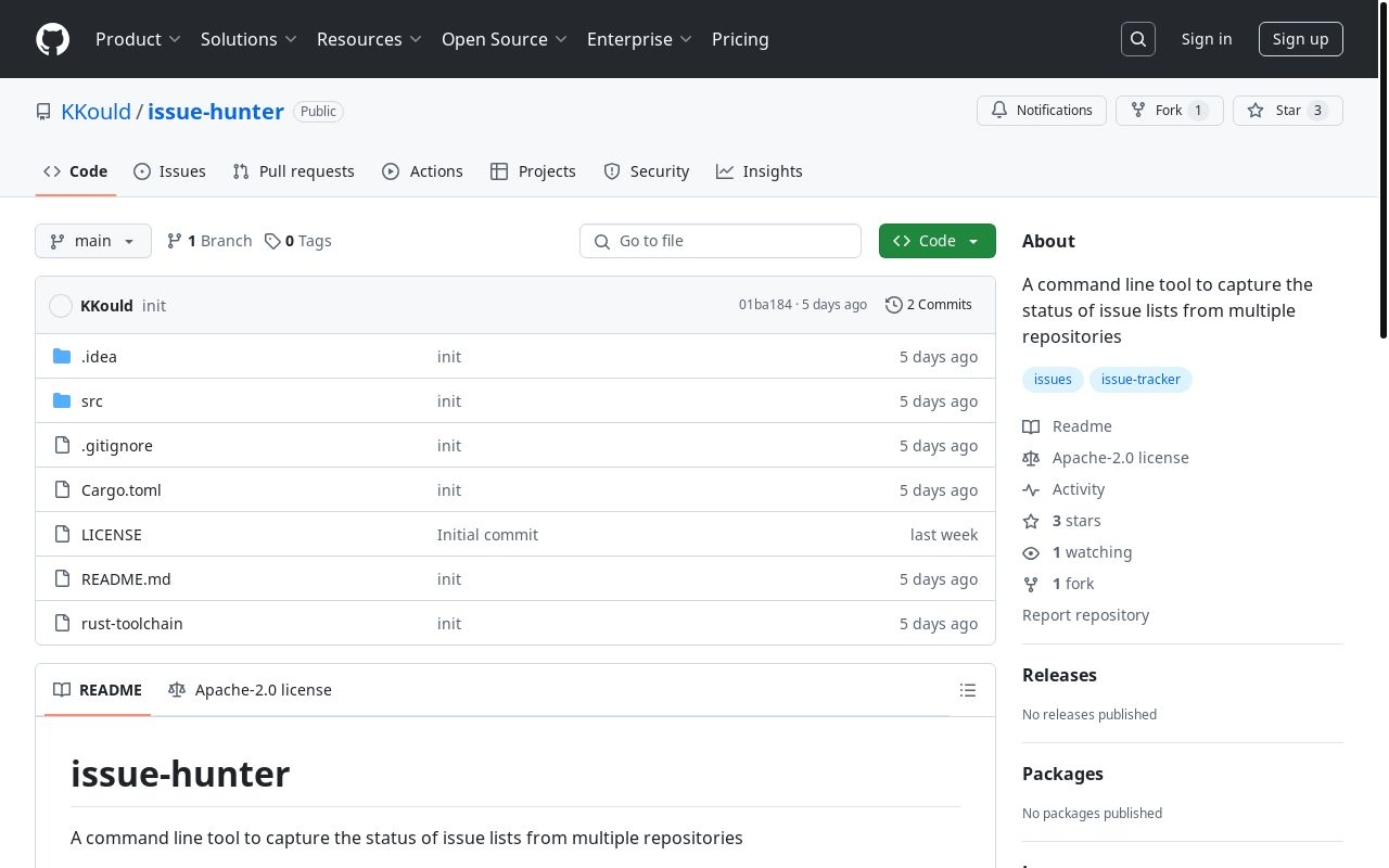 issue-hunter 追踪多个仓库的 issues 命令行工具
