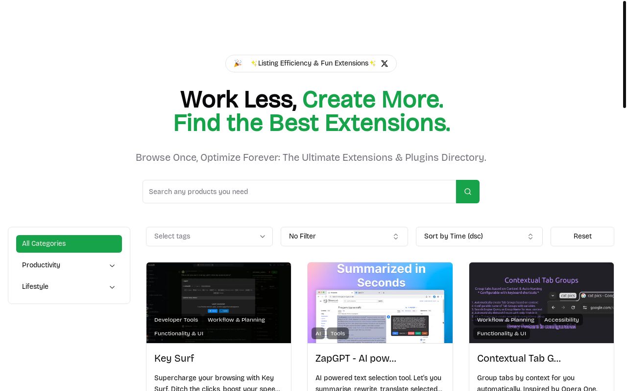欢迎各位插件开发者来 extensions101 分享你们的产品~