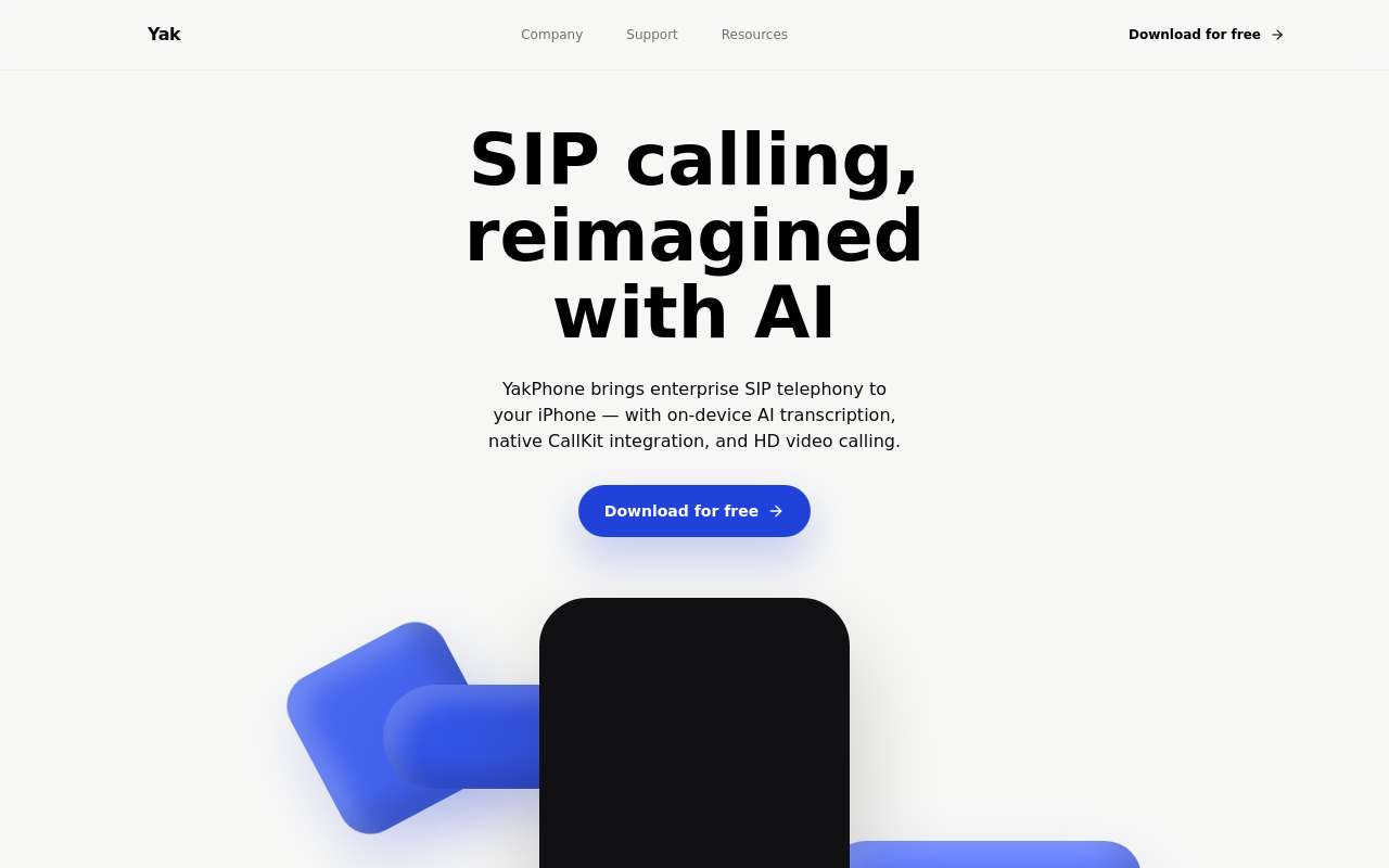 看着家里运行了 20 年的话机,于是做了个 IOS SIP 软电话,基于 Baresip + Whisper + LLAMA,上架到外区了,附赠一些兑换码