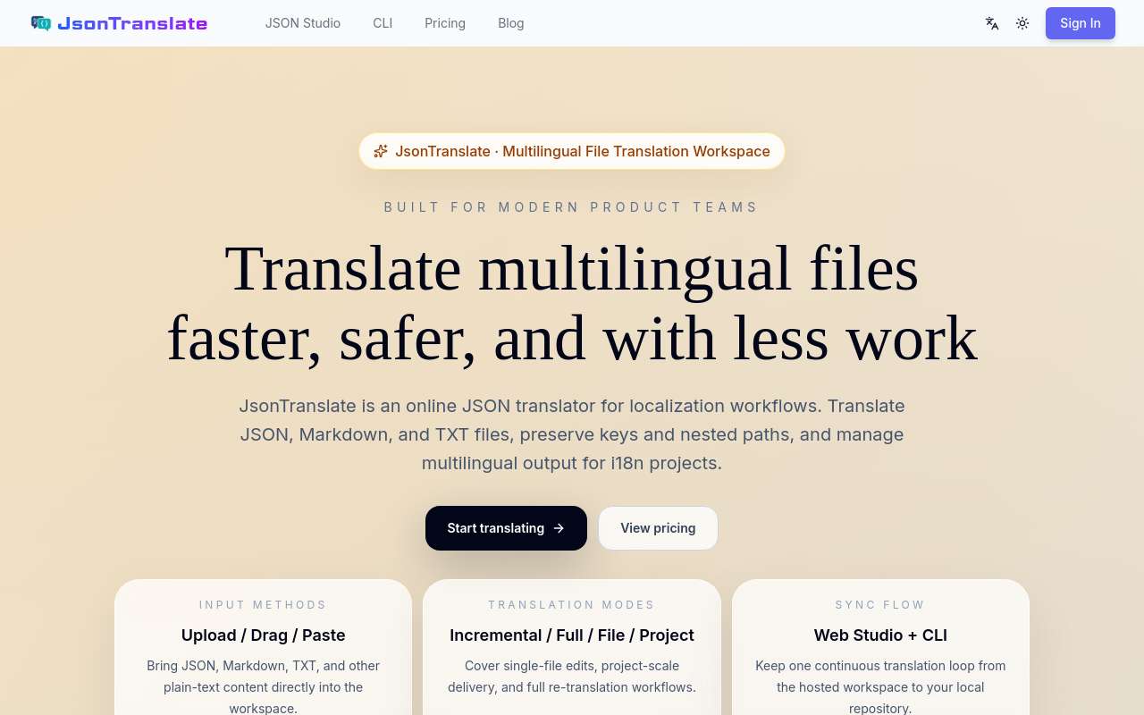 自造轮子分享, ai 国际化 json translate 小工具