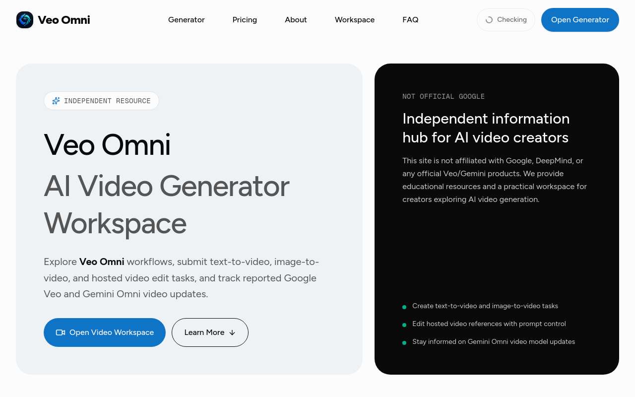 Google I/O 快开了,分享一个 Veo Omni AI 视频生成站