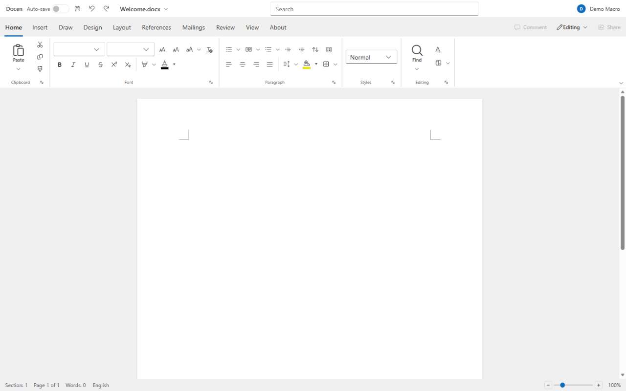 docen + office-open:不绑定框架的网页端 DOCX 可分页编辑器