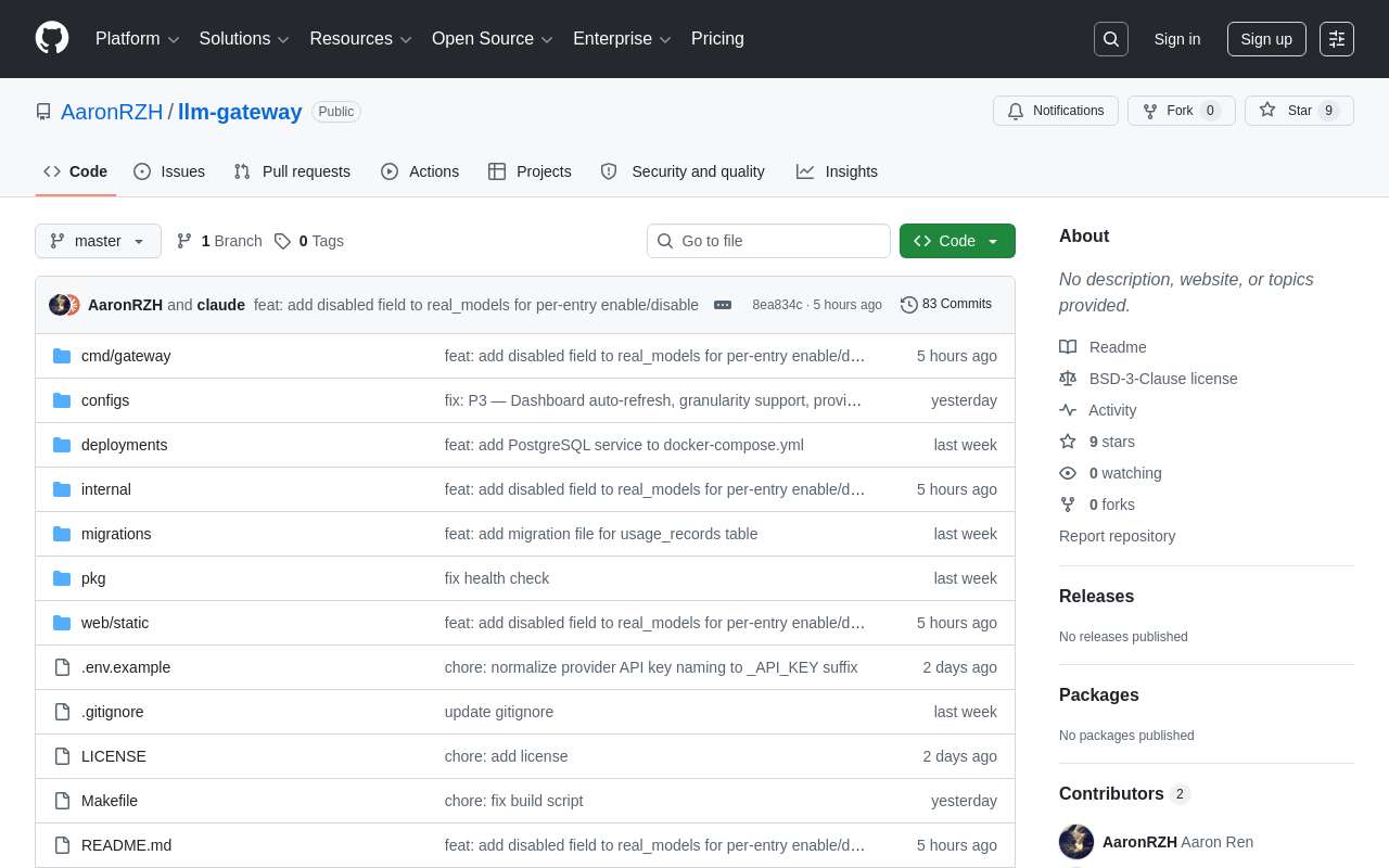 开源一个我们自己用的大模型 API 网关,支持 OpenAI、Anthropic、DeepSeek 等